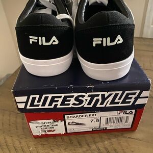 Fila Black and White Boarder FX1 Sneakers
